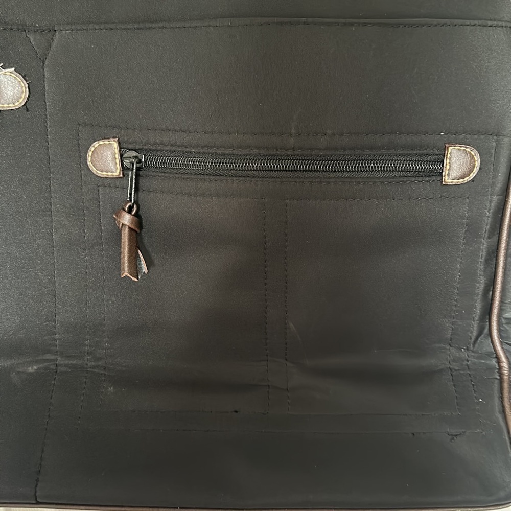 Large Women’s Travel Tote bag Multi-pockets Leather Straps Nylon Material 15*20 - Picture 3 of 8
